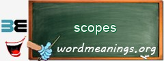 WordMeaning blackboard for scopes